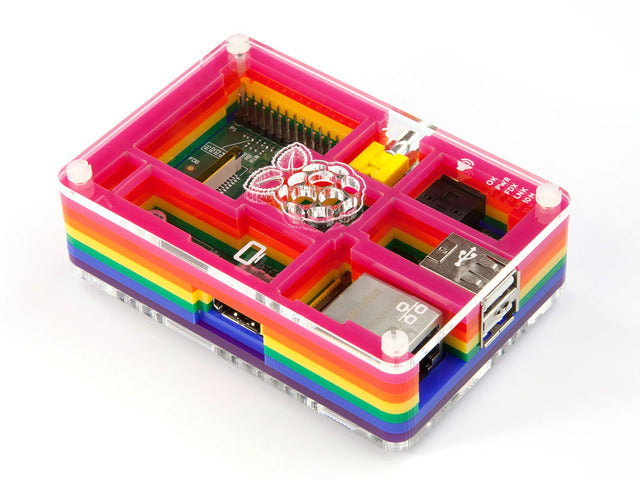 Rainbow Pibow - Enclosure for Raspberry Pi Model B