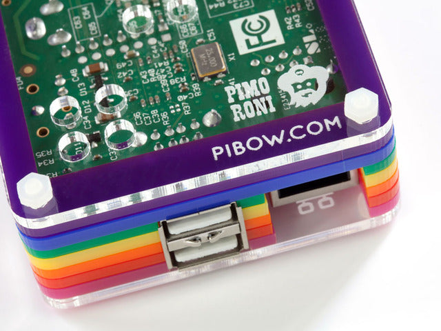 Rainbow Pibow - Enclosure for Raspberry Pi Model B