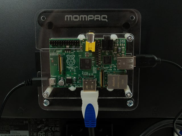 VESA mount for Raspberry Pi Model A and Model B