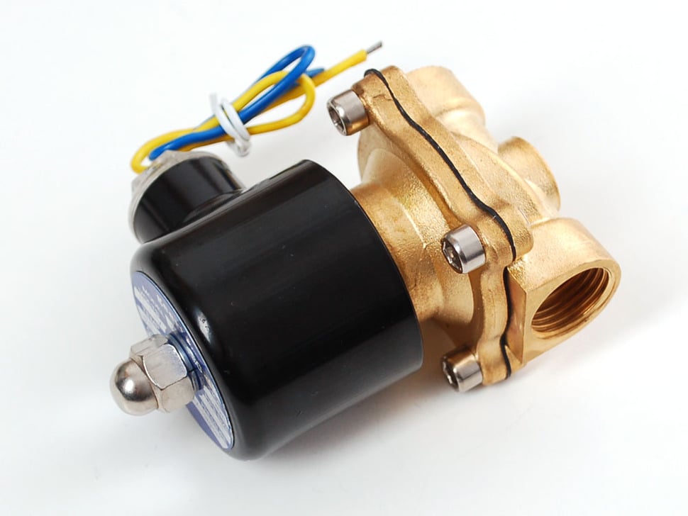 Brass Liquid Solenoid Valve - 12V - 1/2 NPS