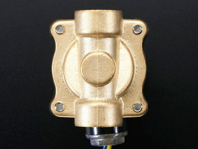 Brass Liquid Solenoid Valve - 12V - 1/2 Inch G / BSP Thread