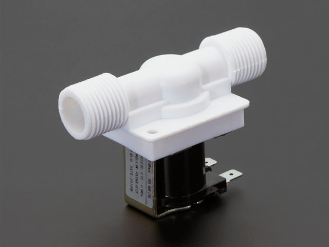 Plastic Water Solenoid Valve - 12V - 1/2" Nominal