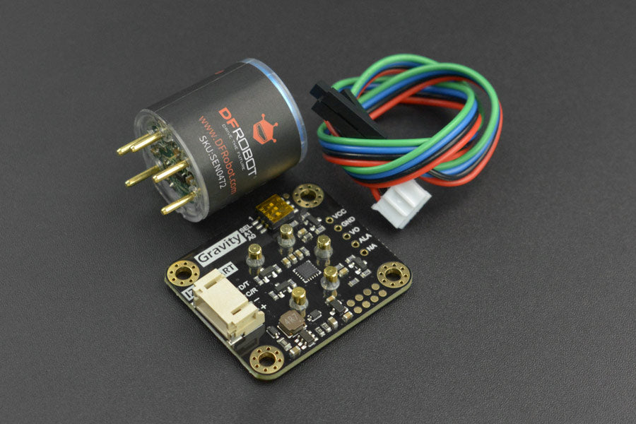 Gravity: Factory Calibrated Electrochemical Ozone Sensor (0-10 ppm, I2C and UART)